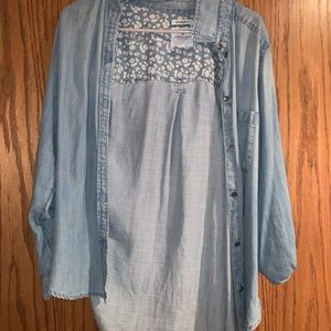 Denim button up